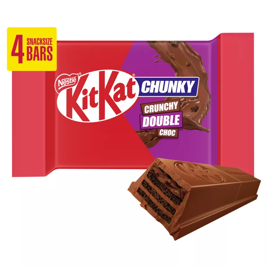 KitKat Chunky Crunchy Double Choc Bars 4 x 34g (136g)