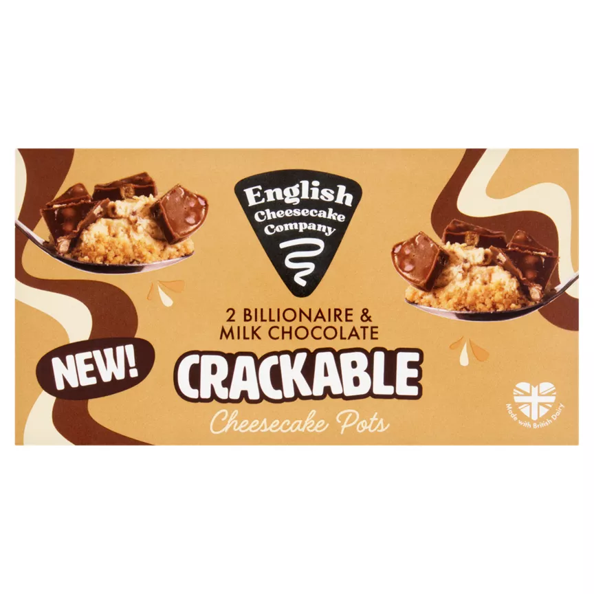 English Cheesecake Company Billionaire Milk Chocolate Cheesecake Pots 2 x 90g (180g)