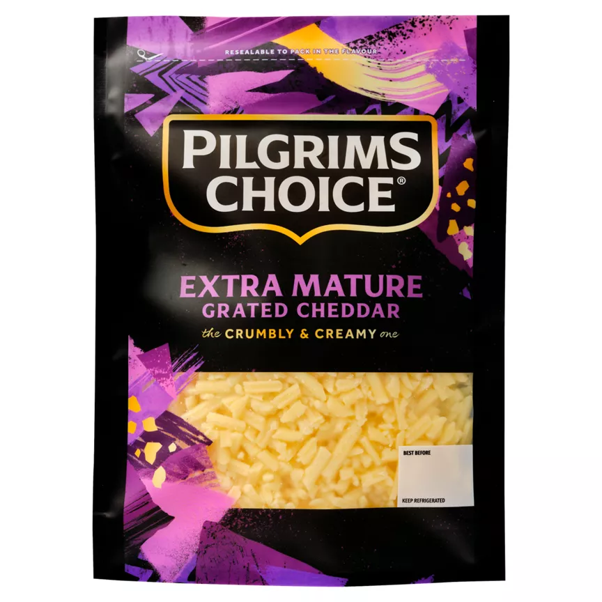 Pilgrims Choice Grated Extra Mature Cheddar 180g