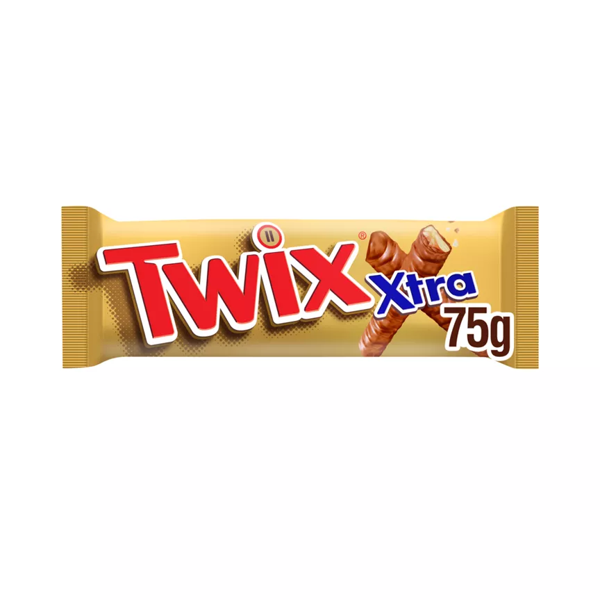 Twix Twix Xtra Milk Chocolate Biscuit Twin Bars 75g