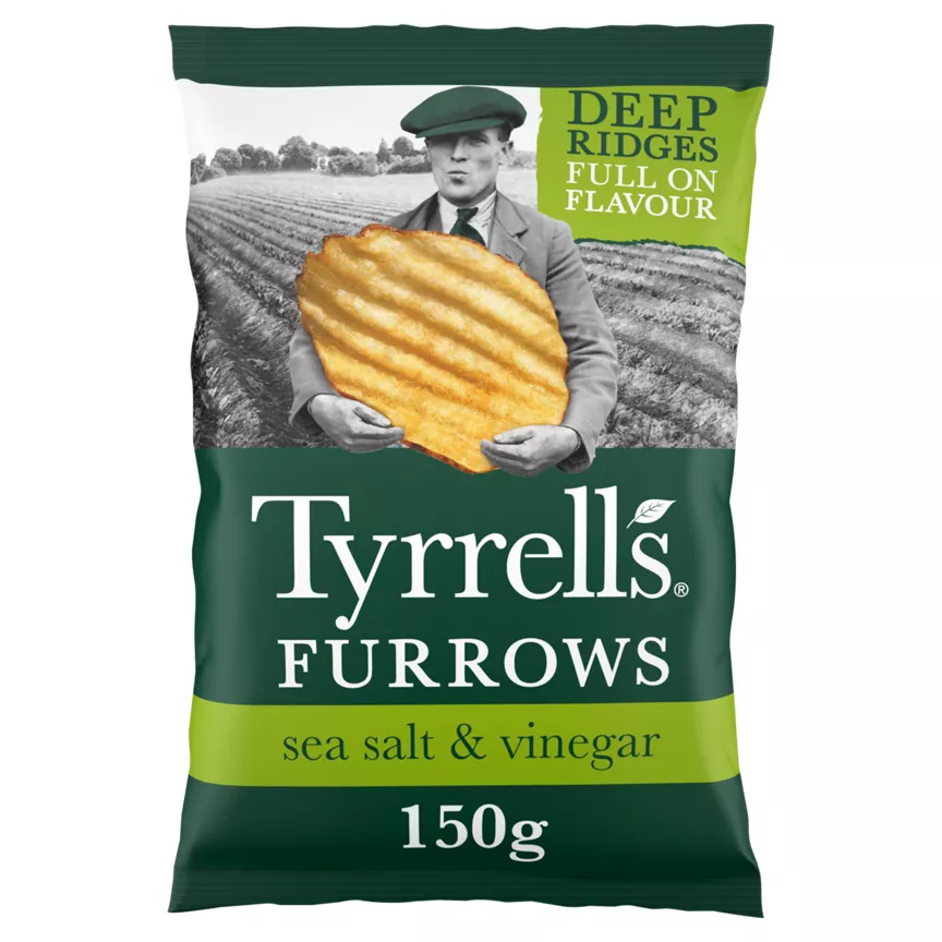 Tyrrells Furrows Sea Salt & Vinegar 150g