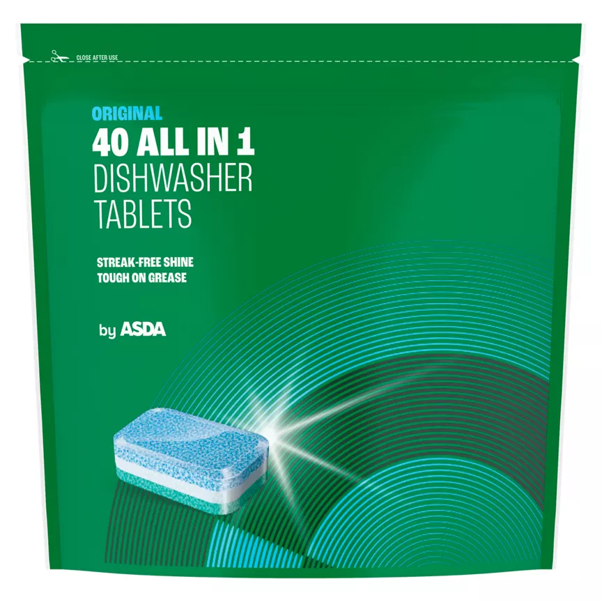 ASDA All in 1 Dishwasher Tablets Original 40 x 14g (560g)