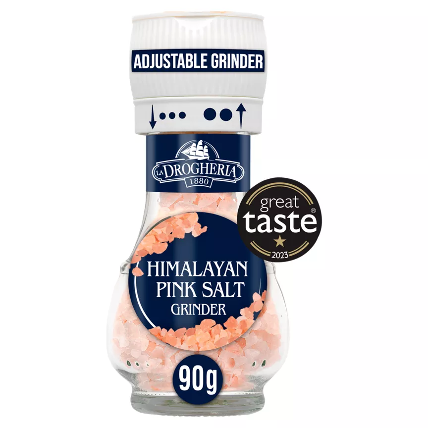 La Drogheria Pink Himalayan Salt Mill Adjustable Grinder 90g