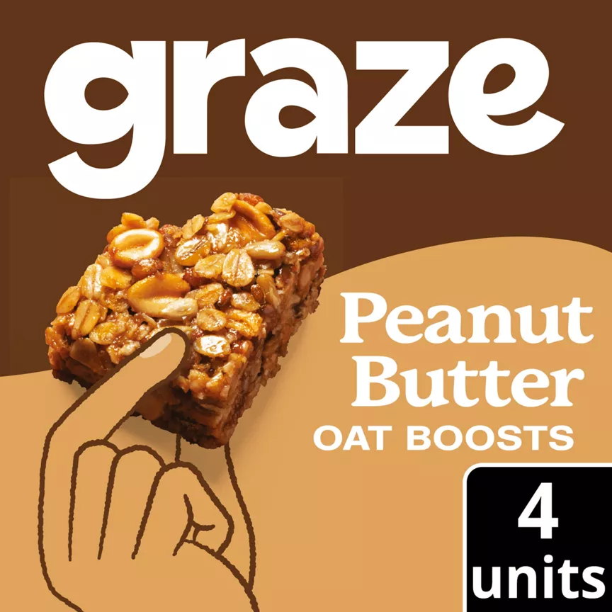 Graze Peanut Butter Oat Boosts Flapjacks 4 x 30g (120g)