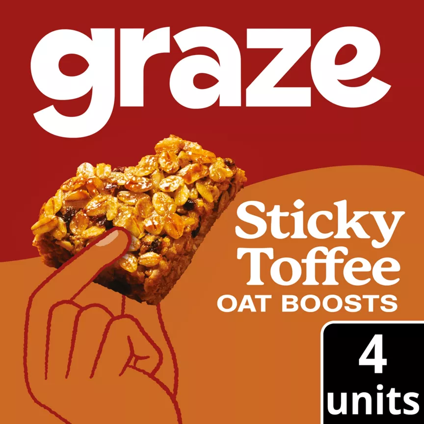 Graze Sticky Toffee Oat Boosts 4 x 30g (120g)