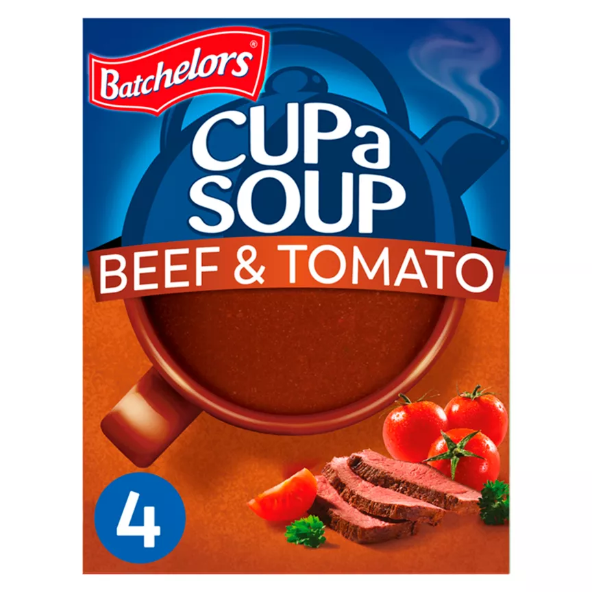 Batchelors Cup a Soup Beef & Tomato 4 Sachets 88g