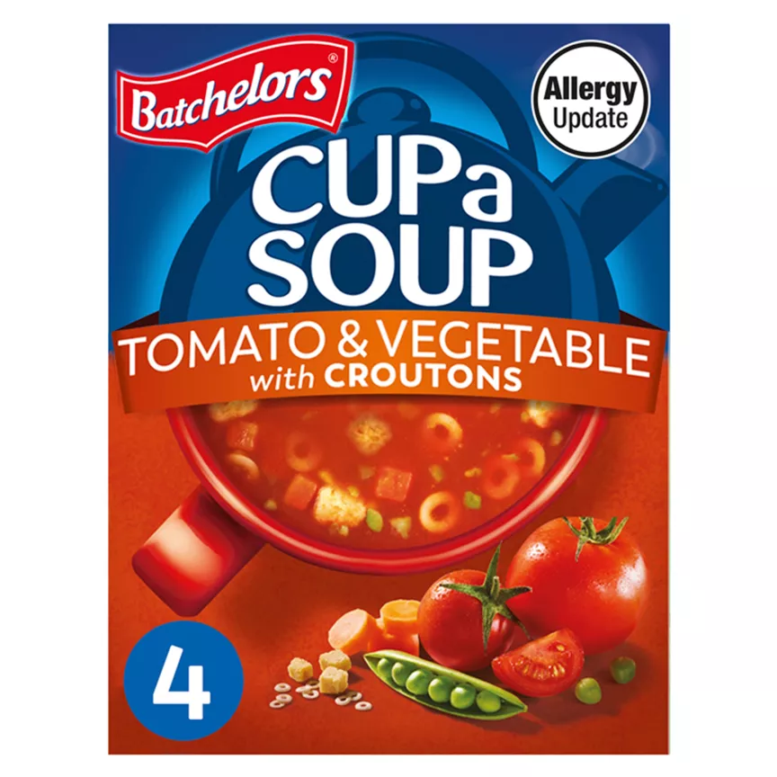 Batchelors Cup a Soup Tomato & Vegetable with Croutons 4 Sachets 104g