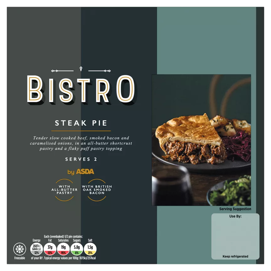 Bistro by ASDA Steak Pie 500g