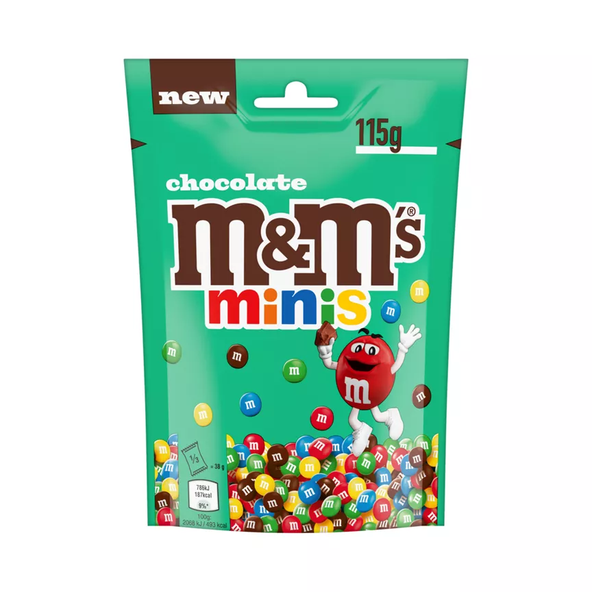 M&M's Minis Milk Chocolate Bites Pouch Bag 115g