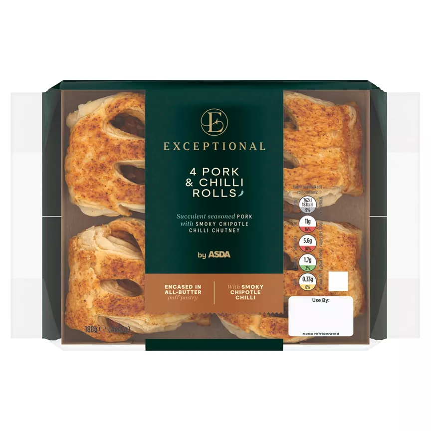 Exceptional by ASDA Pork & Pancetta Rolls 4 x 47g (188g)