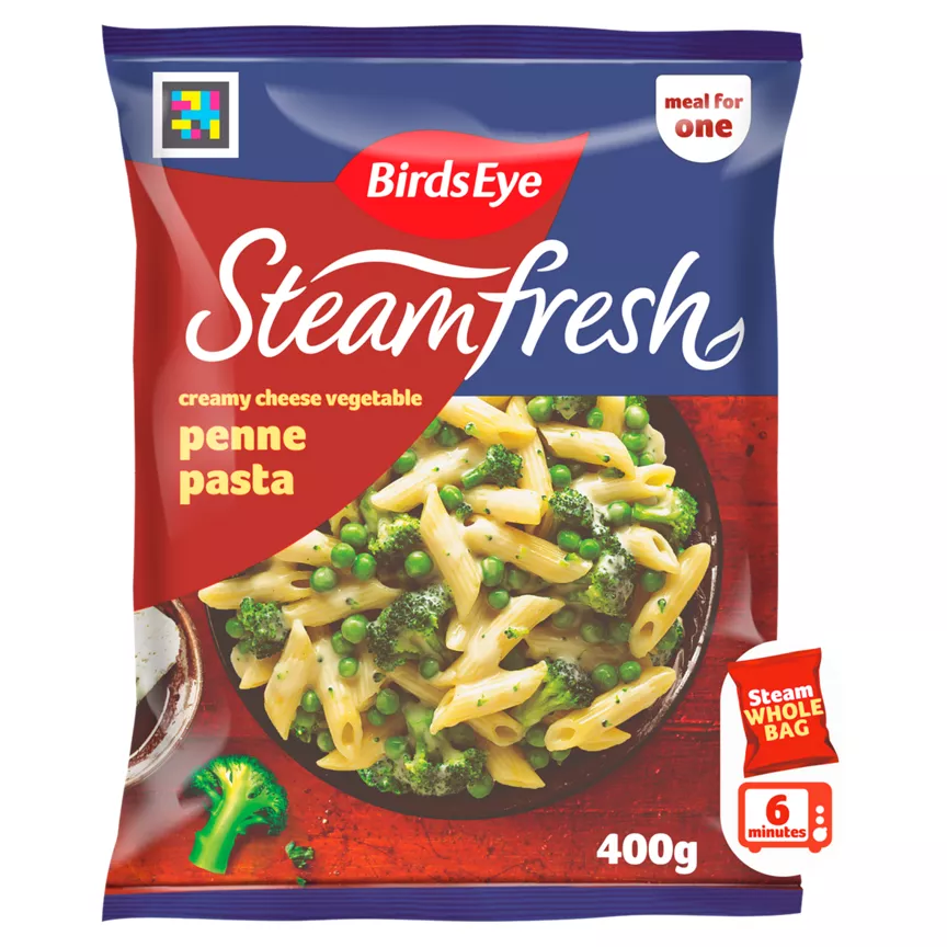 Birds Eye Steamfresh Creamy Cheese Vegetable Penne Pasta Steam Whole Bag 400g
