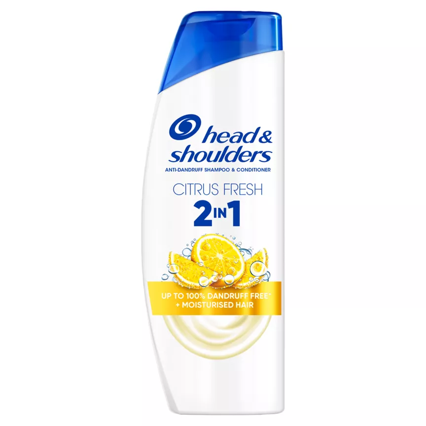 Head & Shoulders Citrus Fresh 2in1 Anti Dandruff Shampoo for greasy hair 330ml. Daily use