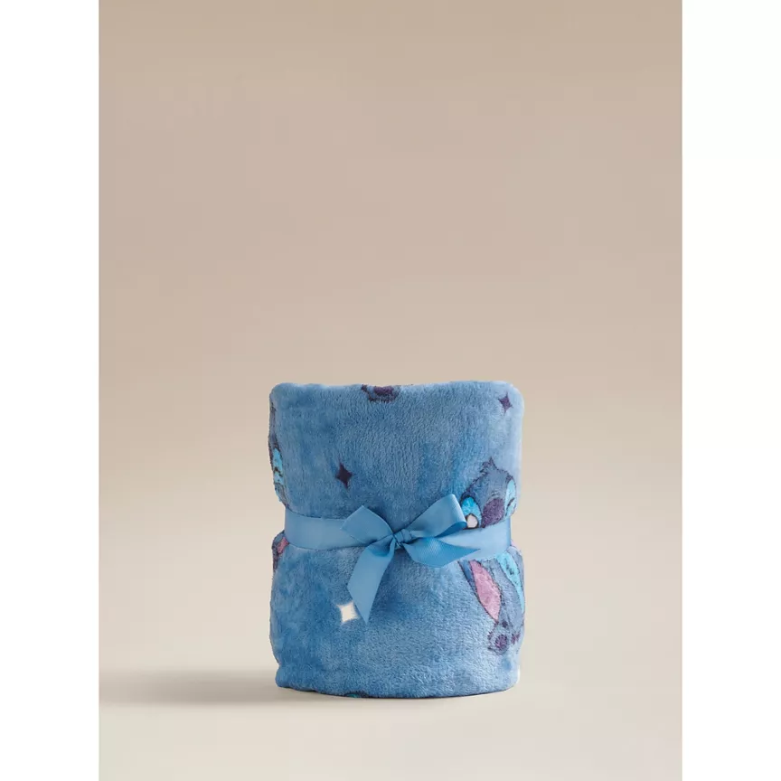 George Home Disney Stitch Blue Fleece Blanket