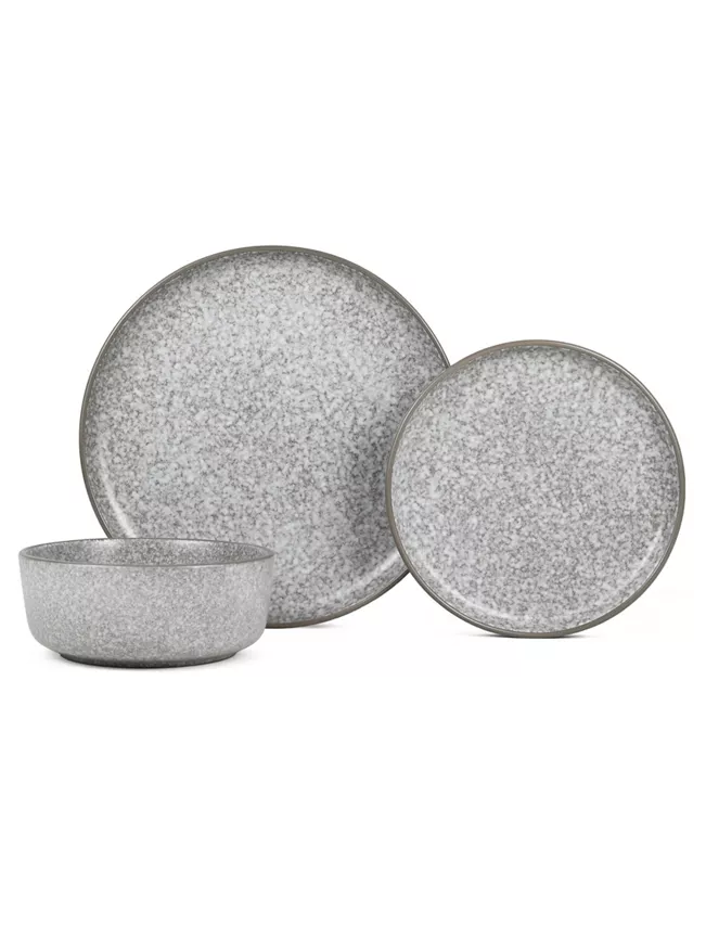 George Home Stone Concrete-Effect Stoneware Dinner Set