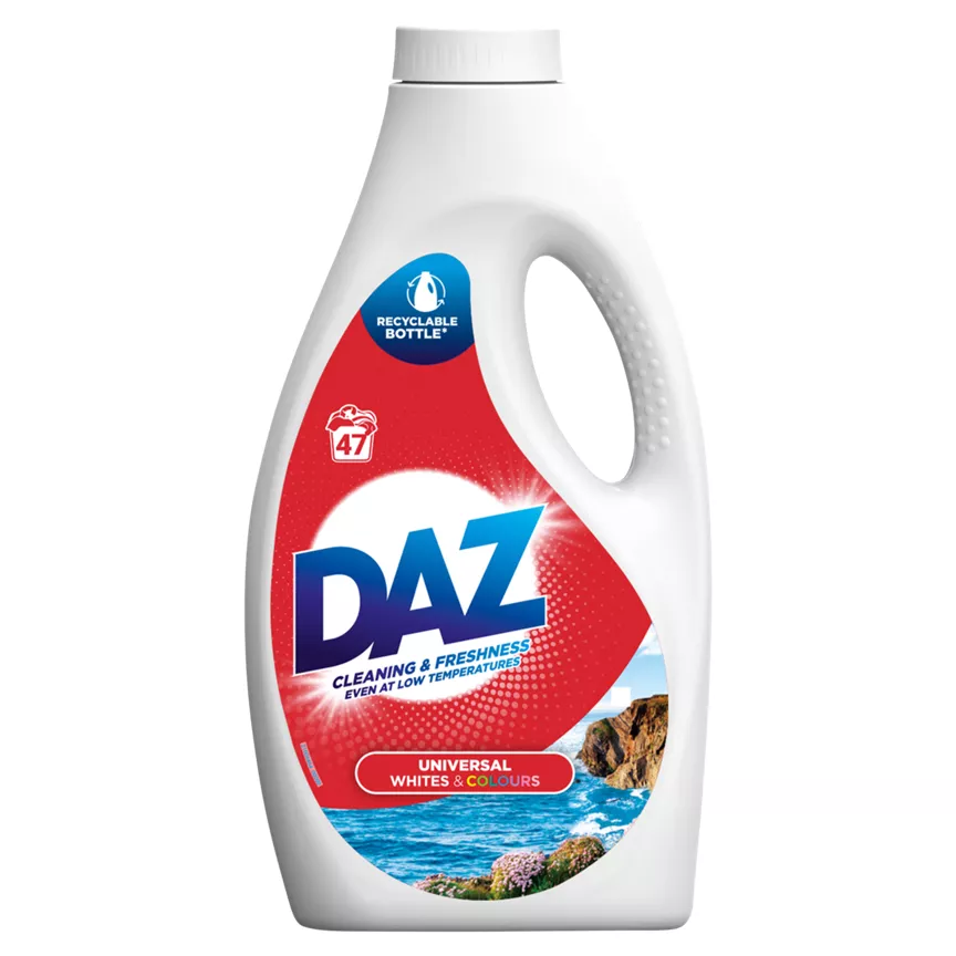 Daz Liquid Laundry Detergent  1.551ML 47 Washes, Whites & Colours
