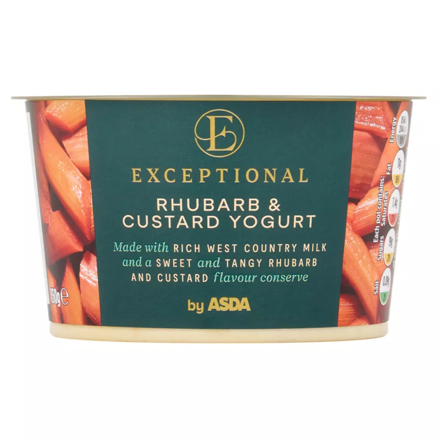 Exceptional by ASDA Rhubarb Custard Yogurt 150g