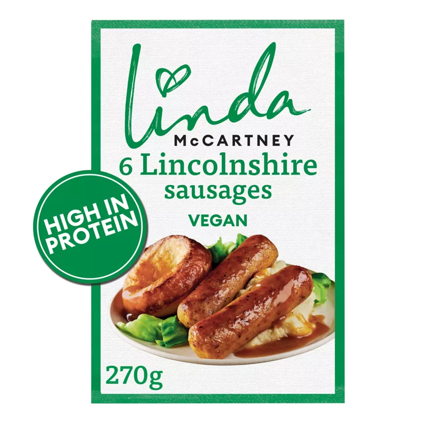 Linda McCartney's 6 Vegetarian Lincolnshire Sausages 270g