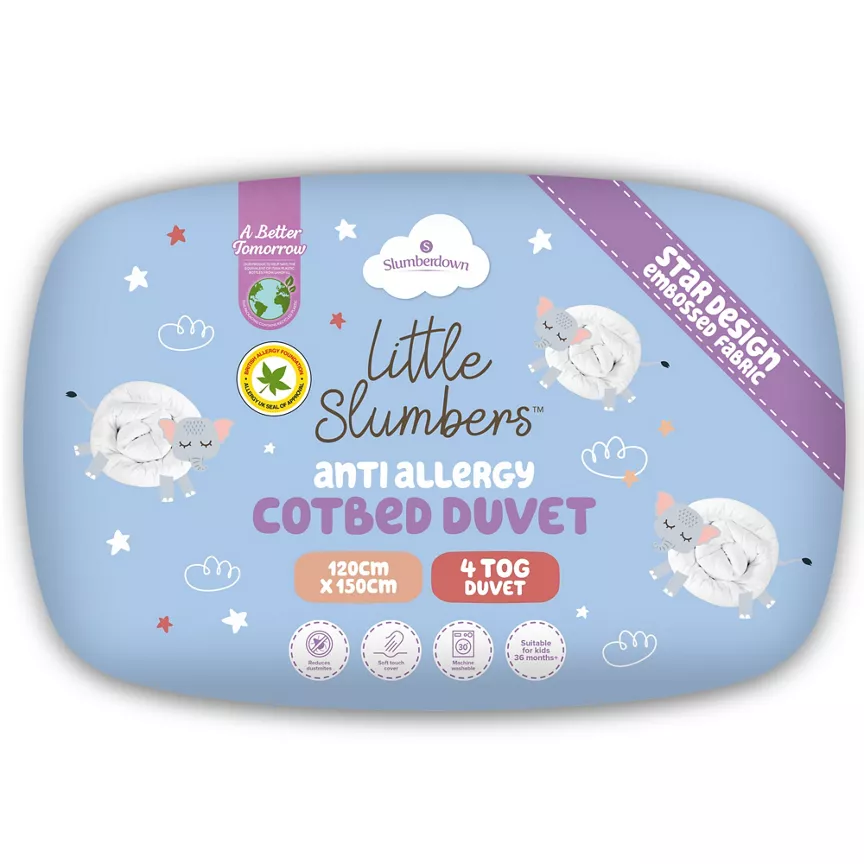 Slumberdown Little Slumbers Cot Bed Duvet - 4 tog