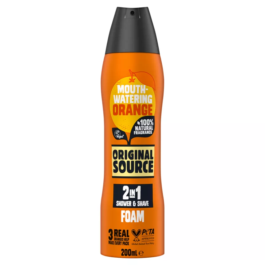 Original Source Original Source Orange 2 In 1 Shower and Shave Foam 200ml