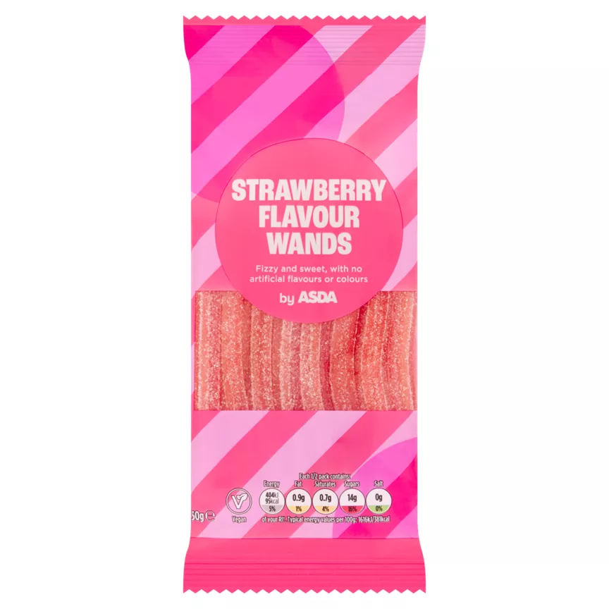 ASDA Strawberry Flavour Wands 50g