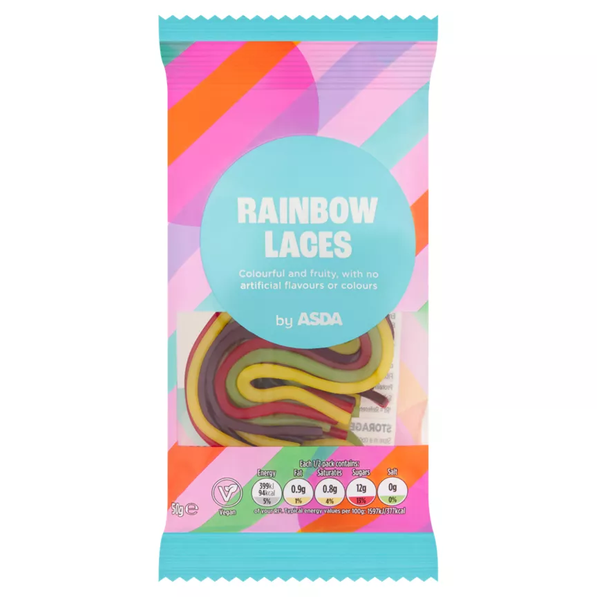 ASDA Rainbow Laces 50g