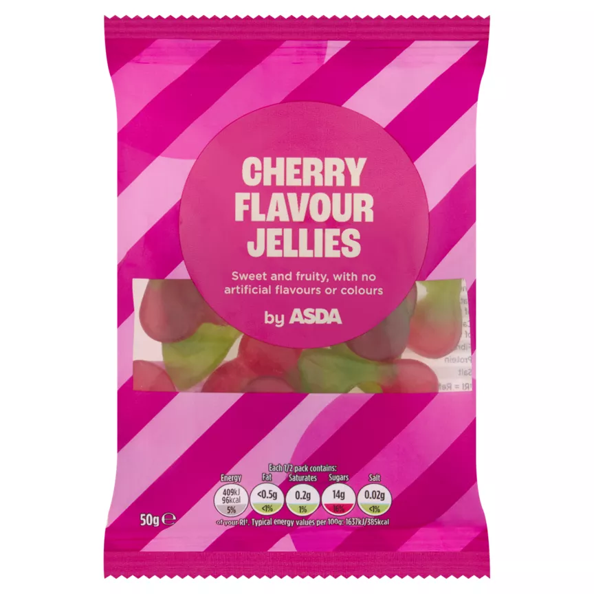 ASDA Cherry Flavour Jellies 50g
