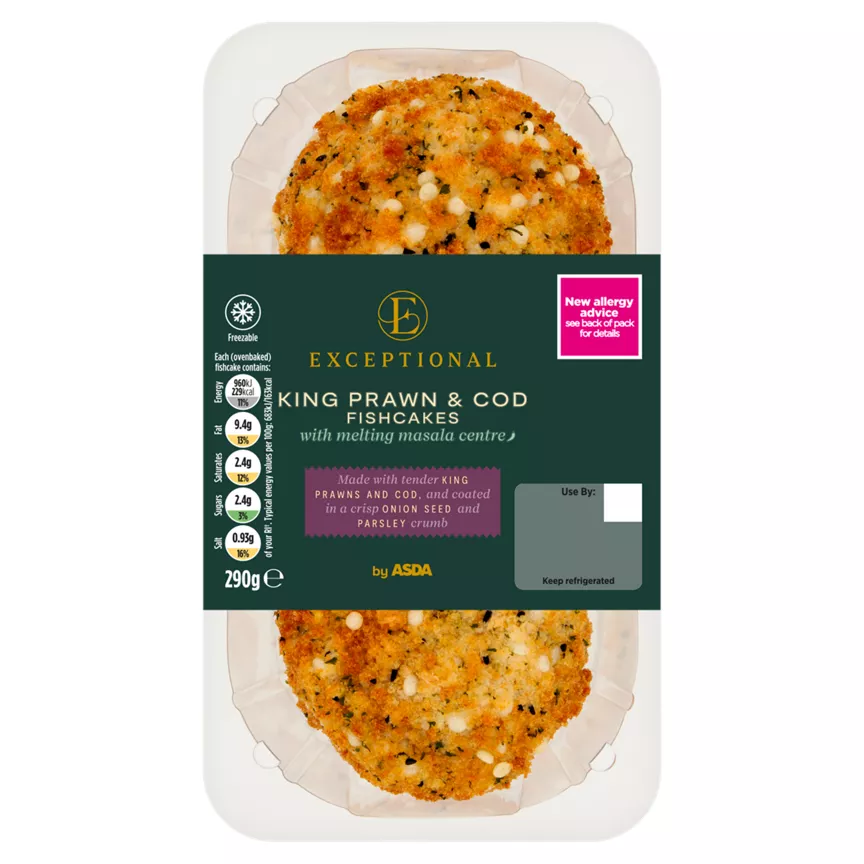 Exceptional by ASDA King Prawn & Cod Fishcakes 290g