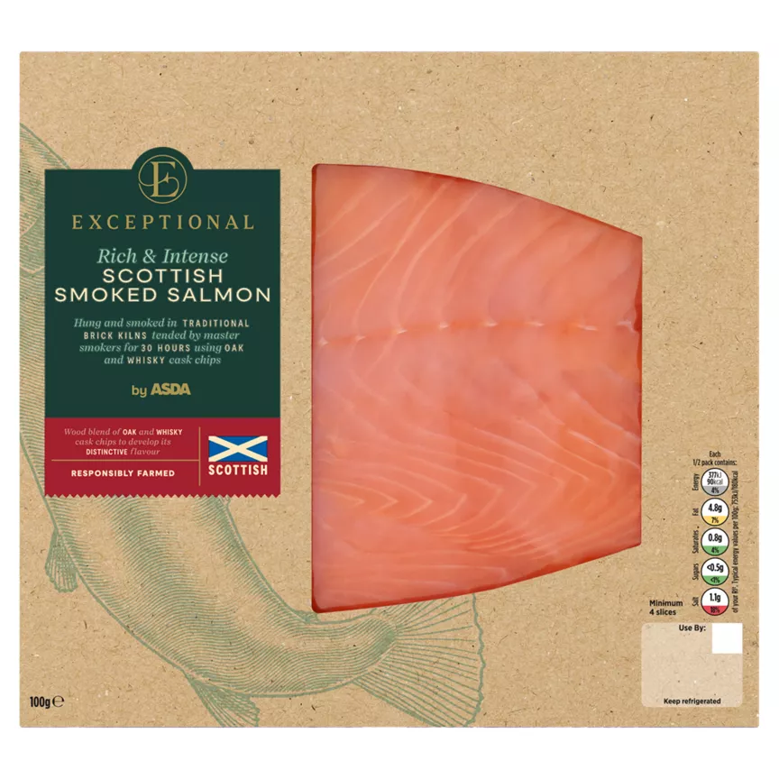 Exceptional by ASDA Rich & Intense Scottish Smoked Salmon 100g