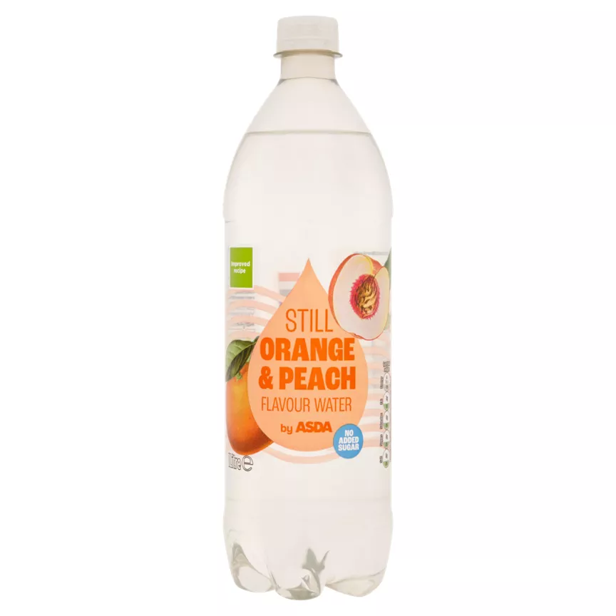 ASDA Still Orange & Peach Flavour Water 1 Litre