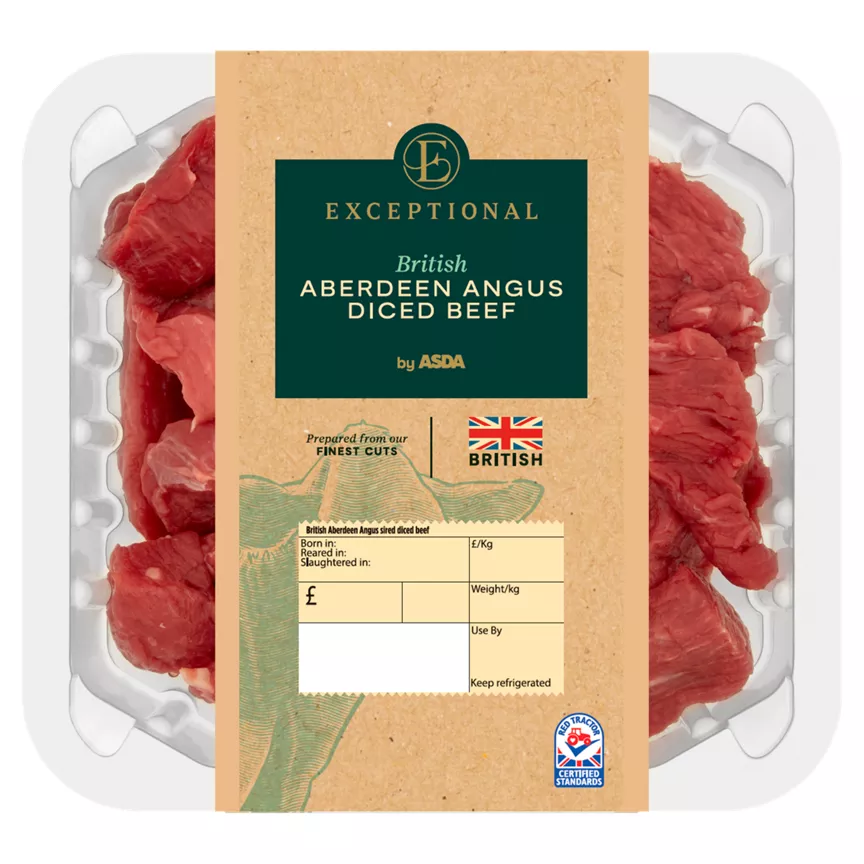Exceptional by ASDA British Aberdeen Angus Diced Beef
