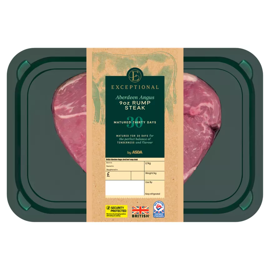 Exceptional by ASDA Aberdeen Angus 9oz Rump Steak