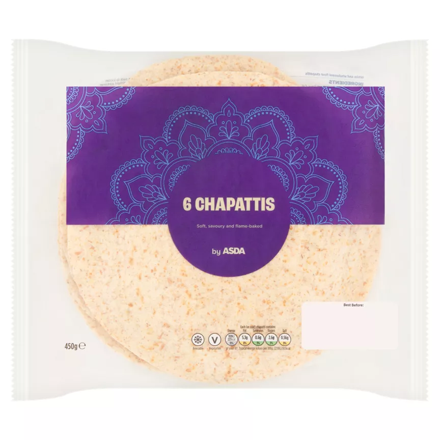 ASDA 6 Chapattis 450g