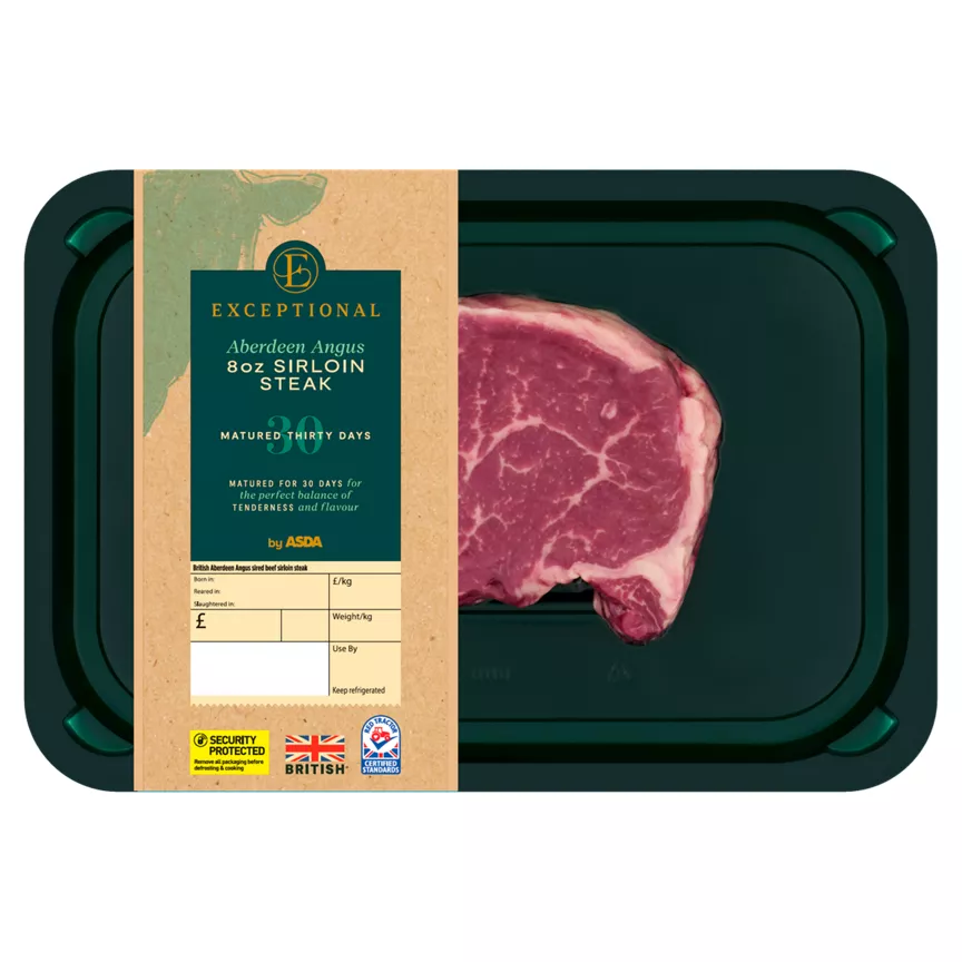 Exceptional by ASDA Aberdeen Angus 8oz Sirloin Steak