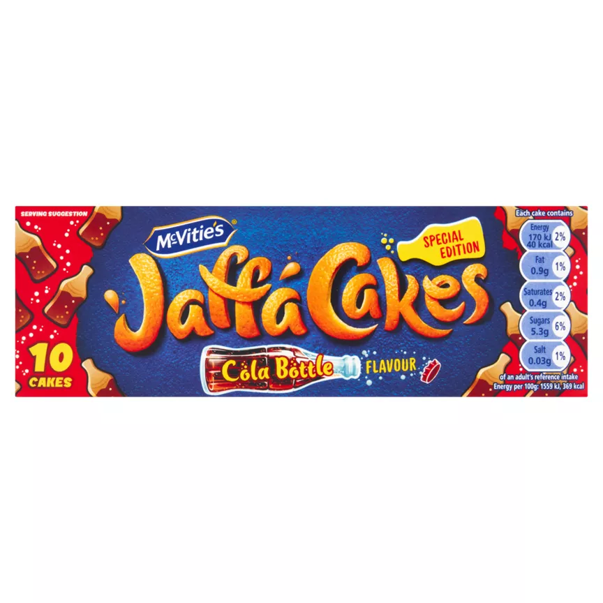 McVitie's Special Edition 10 Cola Bottle Flavour Jaffa Cakes - Image 1