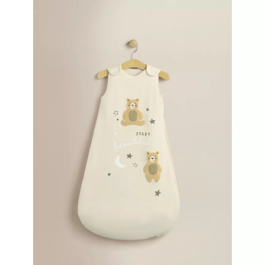 George Home Natural Banks Bear Cotton Sleep Bag 2.5 Tog