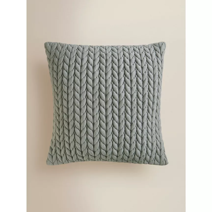 George Home Plain Plaited Cushion