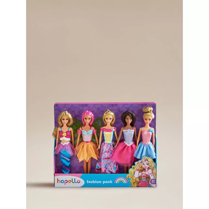 Hapello Fashion Doll & Outfits Bundle