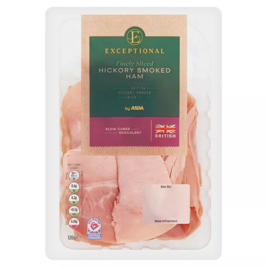 Exceptional by ASDA Finely Sliced Hickory Smoked Ham 120g