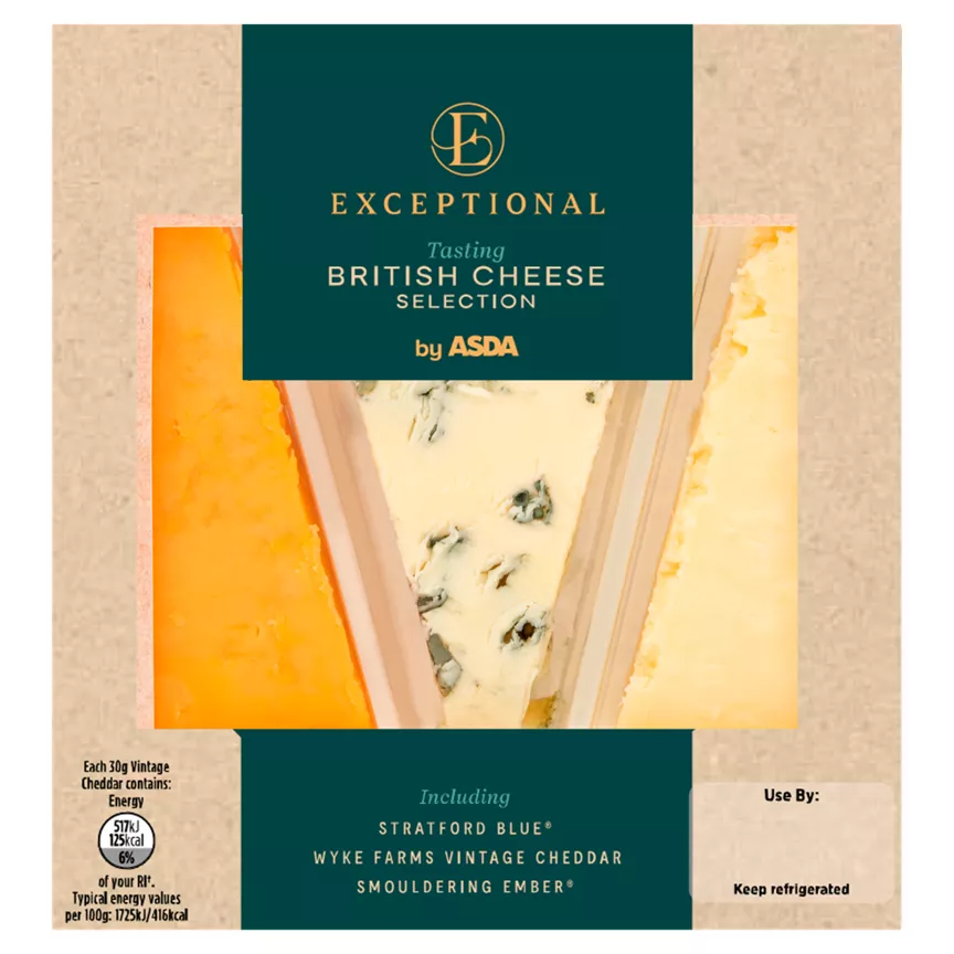 Exceptional by ASDA Asda Exceptional Tasting British Cheese Selection 155g