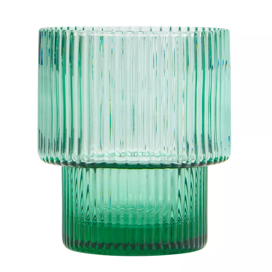 George Home Green Stacking Rib Mixer Glass