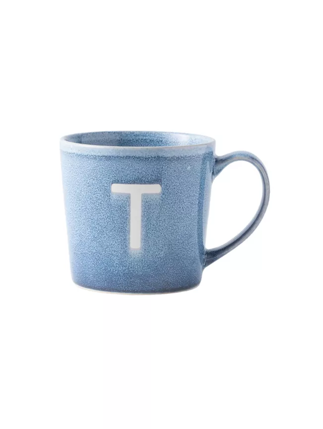 George Home Alphabet Reactive Stoneware Mug - T