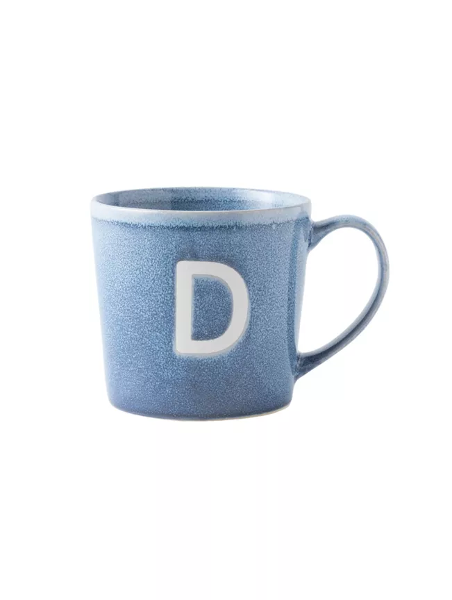 George Home Alphabet Reactive Stoneware Mug - D