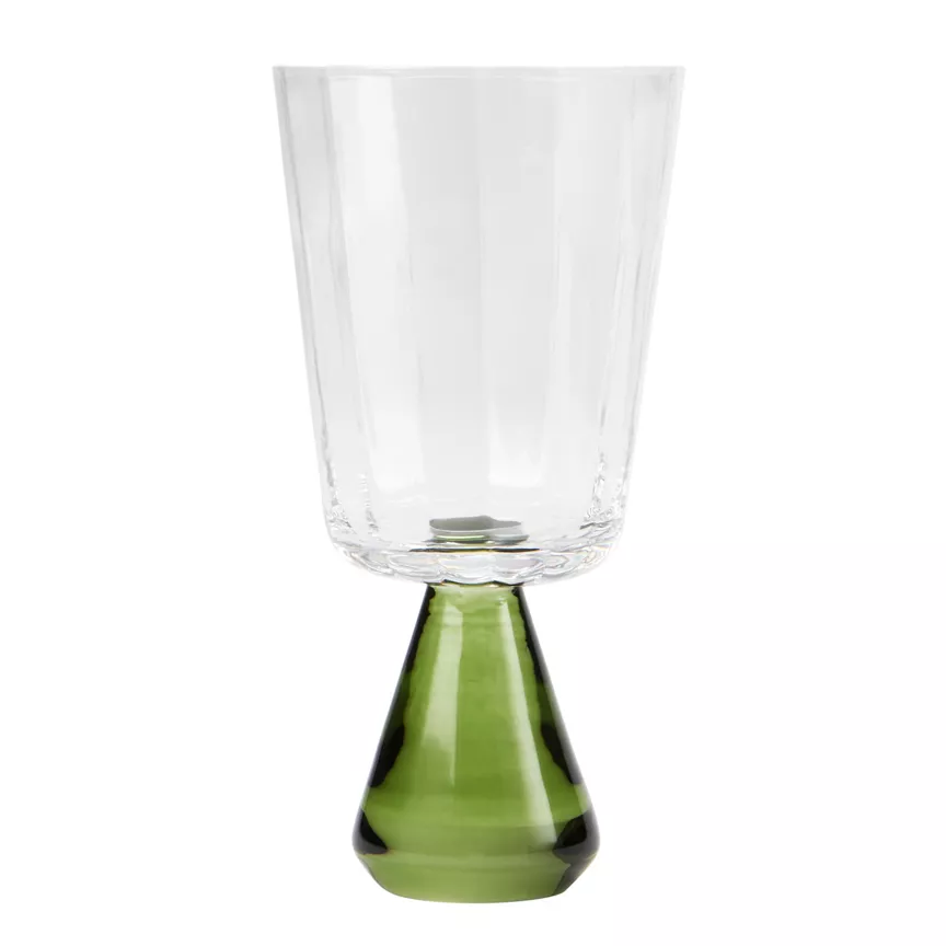 George Home Chunky Green Stem Wine Glass