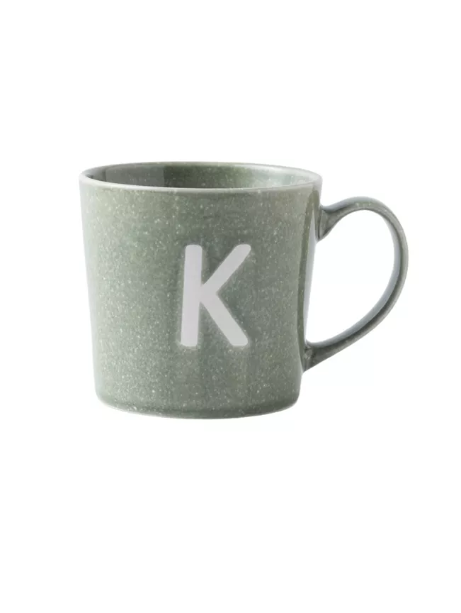 George Home Alphabet Reactive Stoneware Mug - K