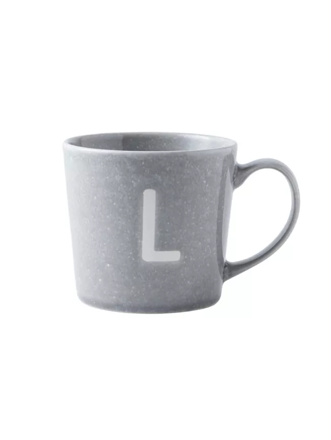 George Home Alphabet Reactive Stoneware Mug - L