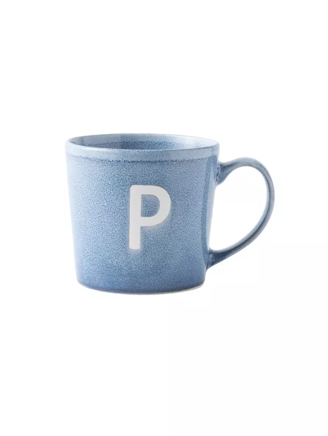 George Home Alphabet Reactive Stoneware Mug - P