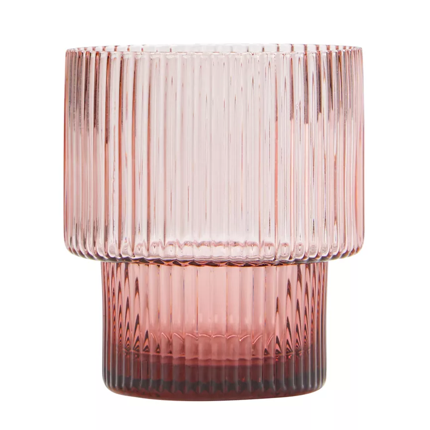 George Home Purple Stacking Rib Mixer Glass