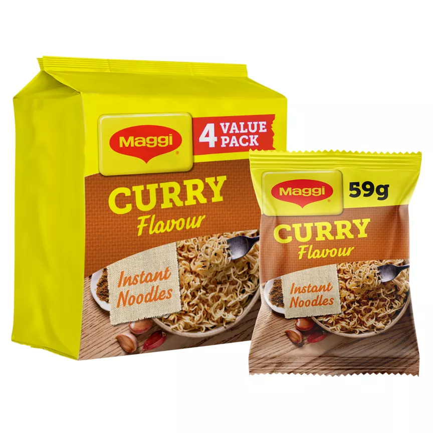 Maggi 3 Minute Instant Noodles Curry Flavour 4 x 59g