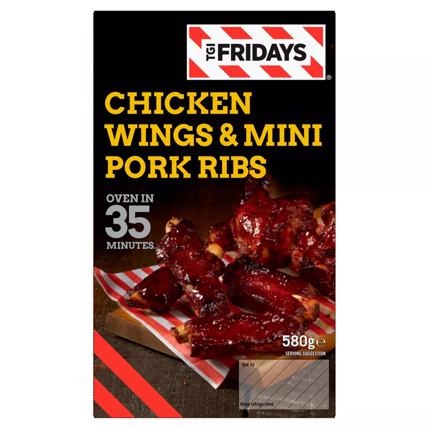 TGI Fridays Chicken Wings & Mini Pork Ribs 580g