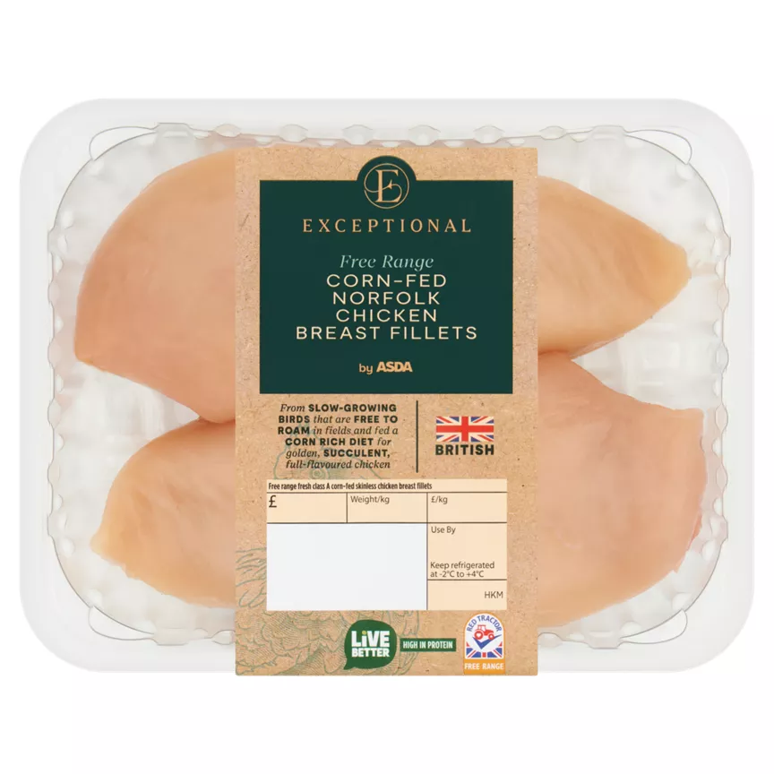 Exceptional by ASDA Corn-Fed Norfolk Chicken Breast Fillets (Typically 350g)